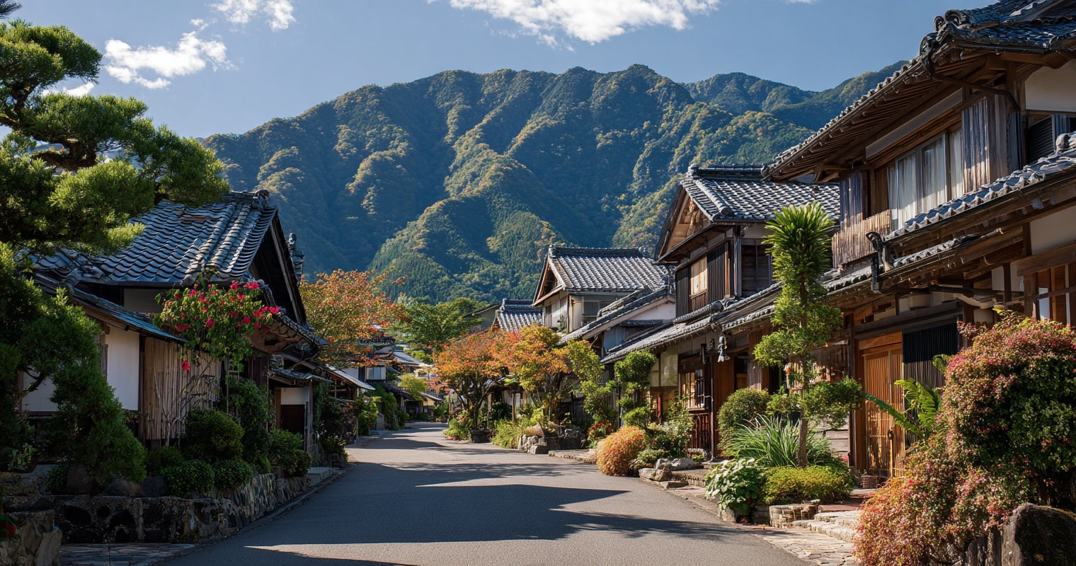 Peaceful Yagyū village with traditional architecture