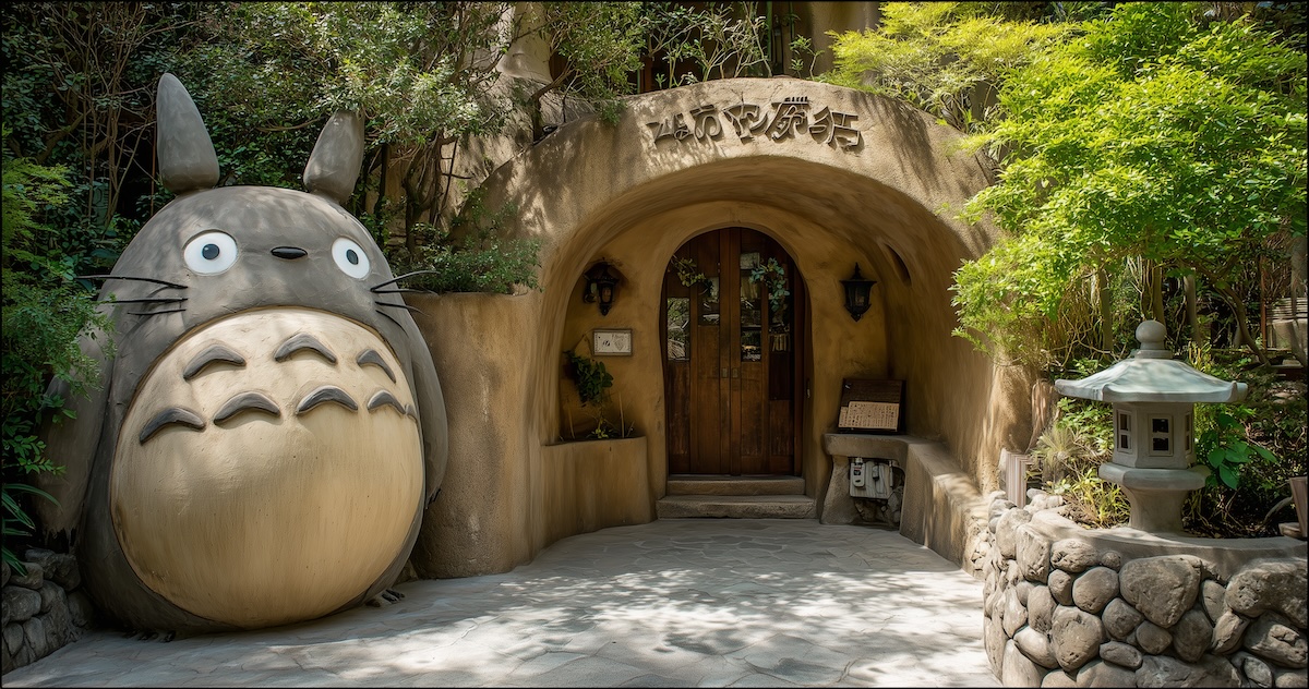 Ghibli Museum entrance with Totoro statue
